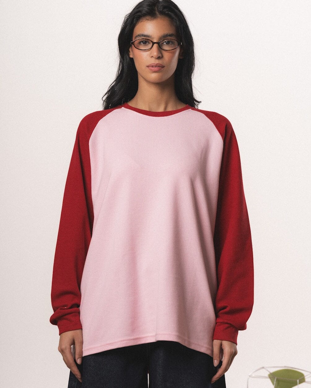 Pink Raglan Oversized Pullover
