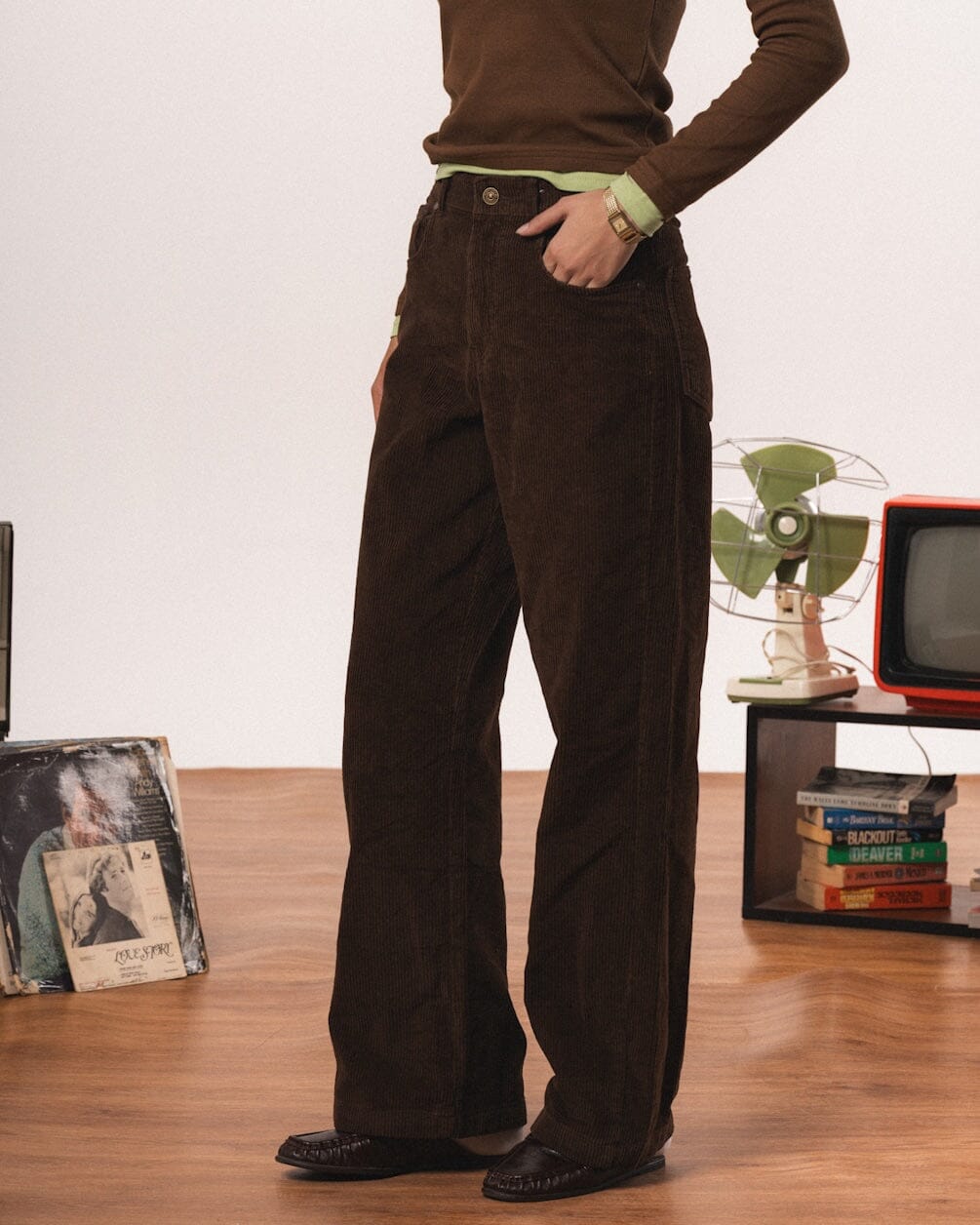 Female Brown Corduroy Pants