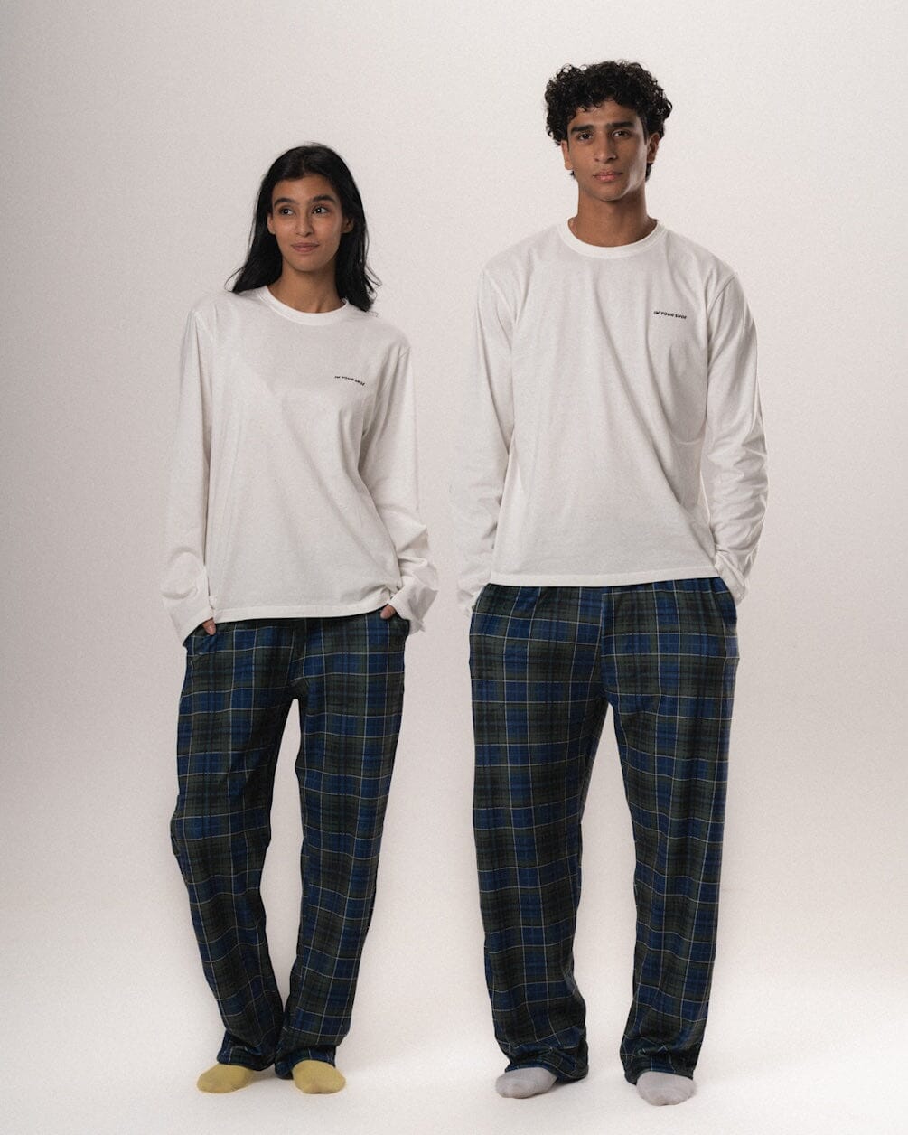 Green Plaid Fluffy Pjoys