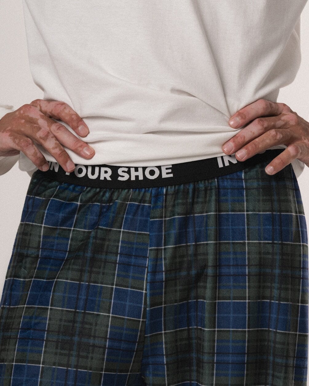Green Plaid Fluffy Pjoys